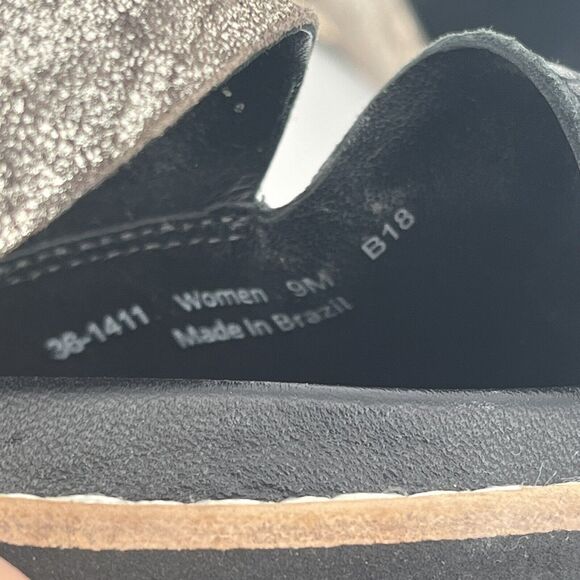 Trask Codi Crossover Sandal Black And Silver With Embossed Leather Womens Size 9 - Picture 8 of 11